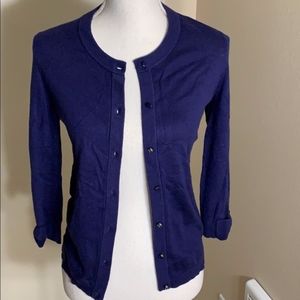 Kate Spade Blue Cardigan Sweater XS Bows